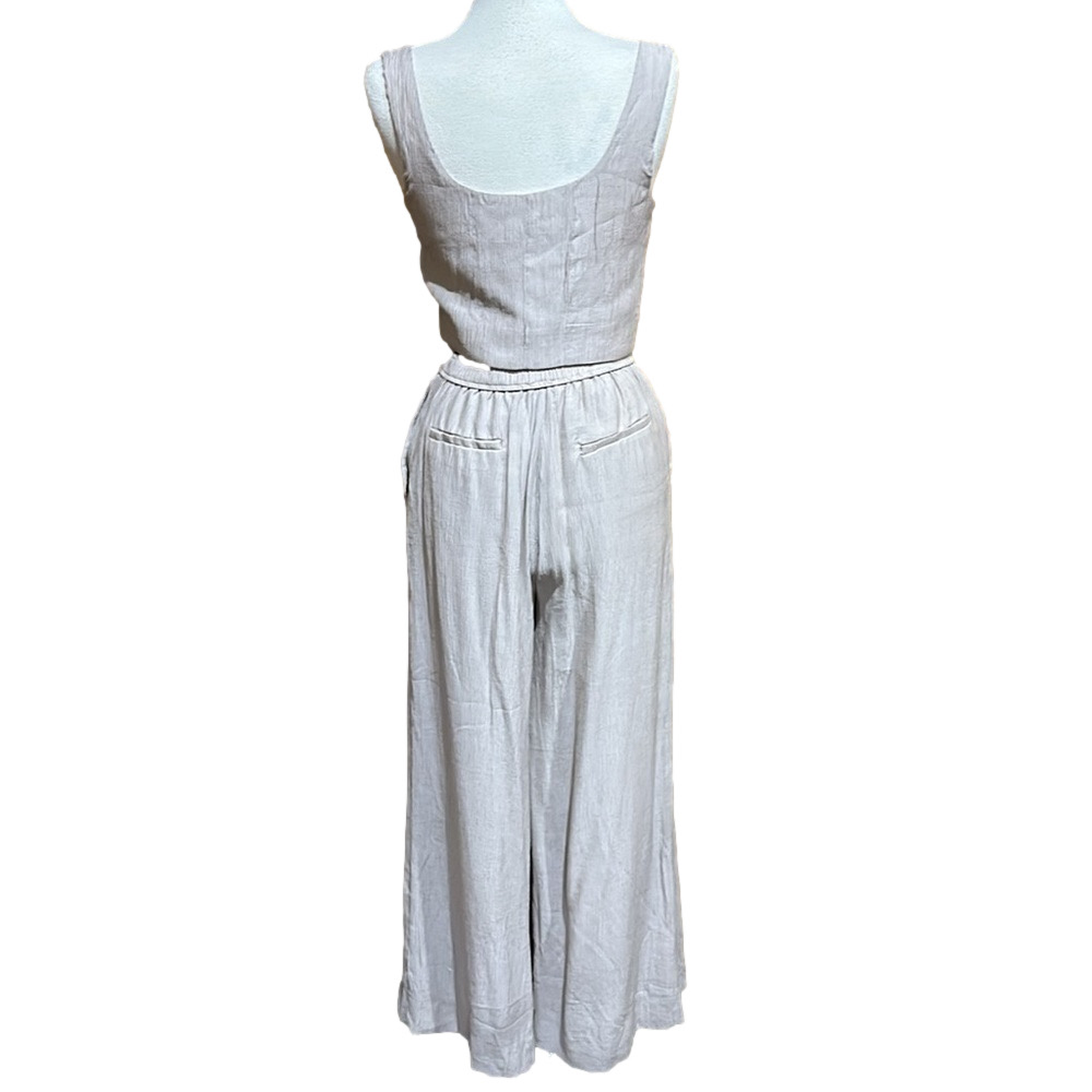 Jason Wu Wide Leg 2-Piece Crinkle Gauze Pant Set Size Small - NWT - Picture 6 of 13